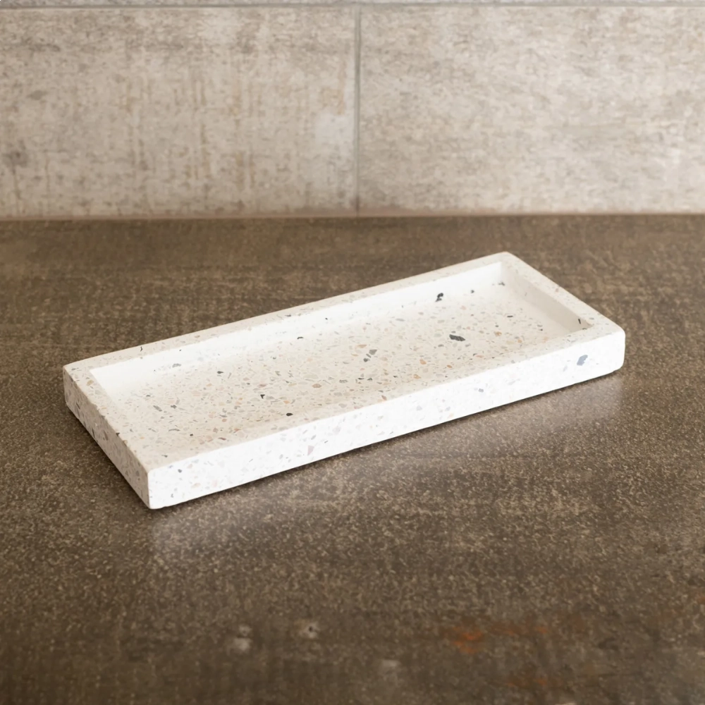 Bandeja Retangular Marmore Terrazo 25x10x2cm Bandeja Retangular Marmore Terrazo 25x10x2cm