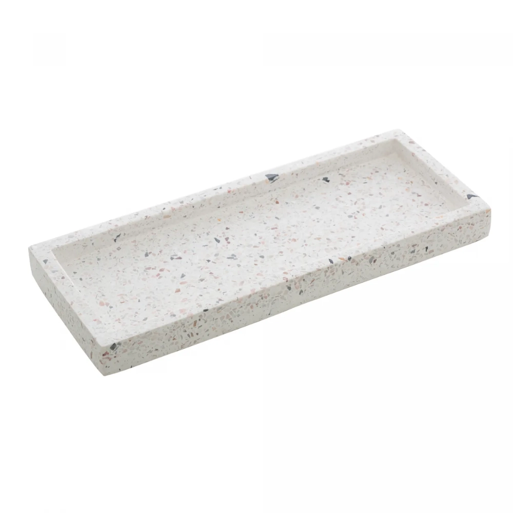 Bandeja Retangular Marmore Terrazo 25x10x2cm Bandeja Retangular Marmore Terrazo 25x10x2cm