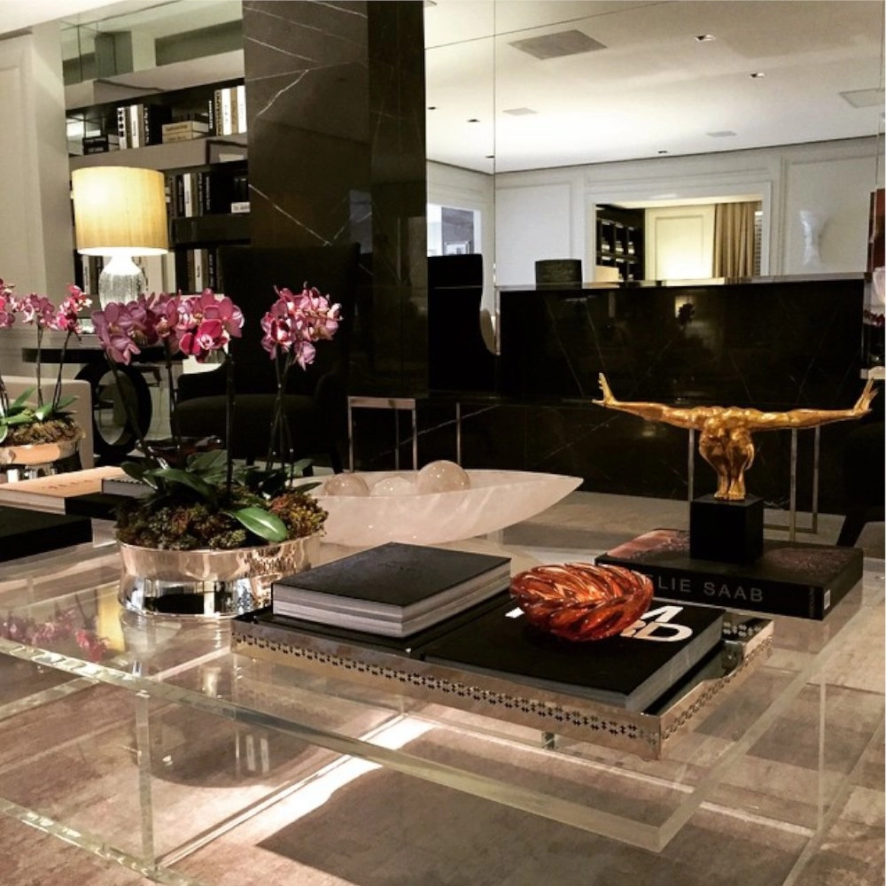 Bandeja Retangular Mirror Cross