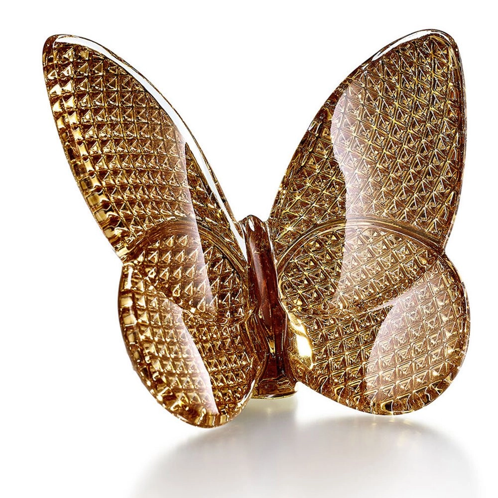 Borboleta Em Cristal Baccarat Dourado – Colecao Papillon