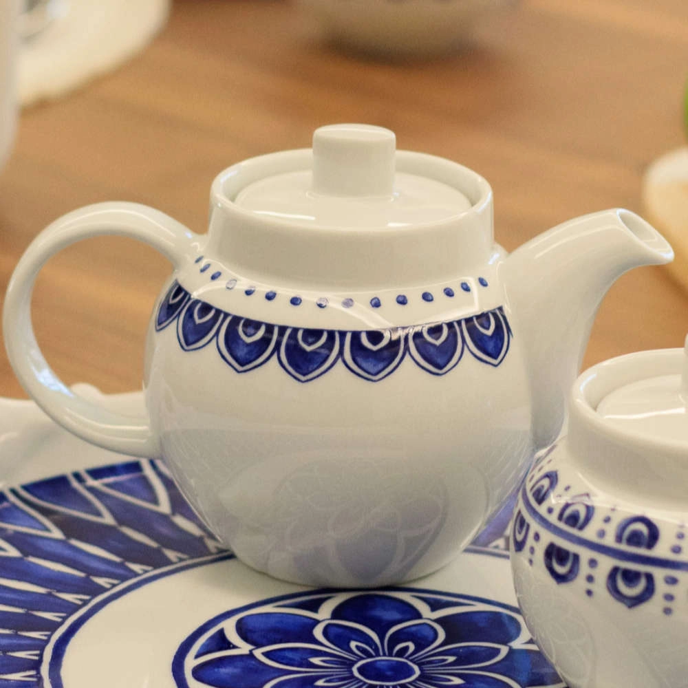 Bule de Cha Vista Alegre Azure 450 Ml