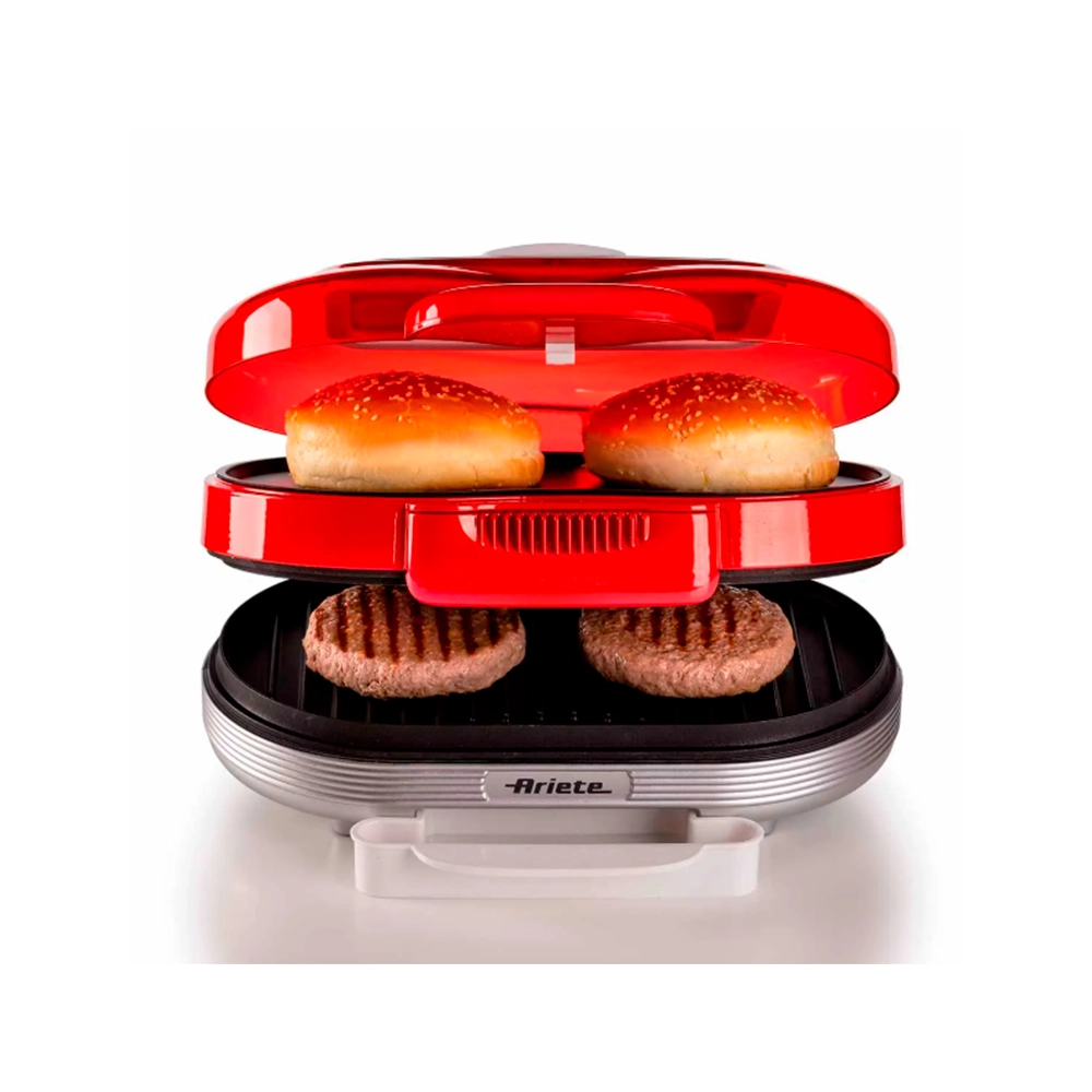Burger Grill Elétrico Ariete Retrô Party Time 205 Burger Grill Elétrico Ariete Retrô Party Time 205