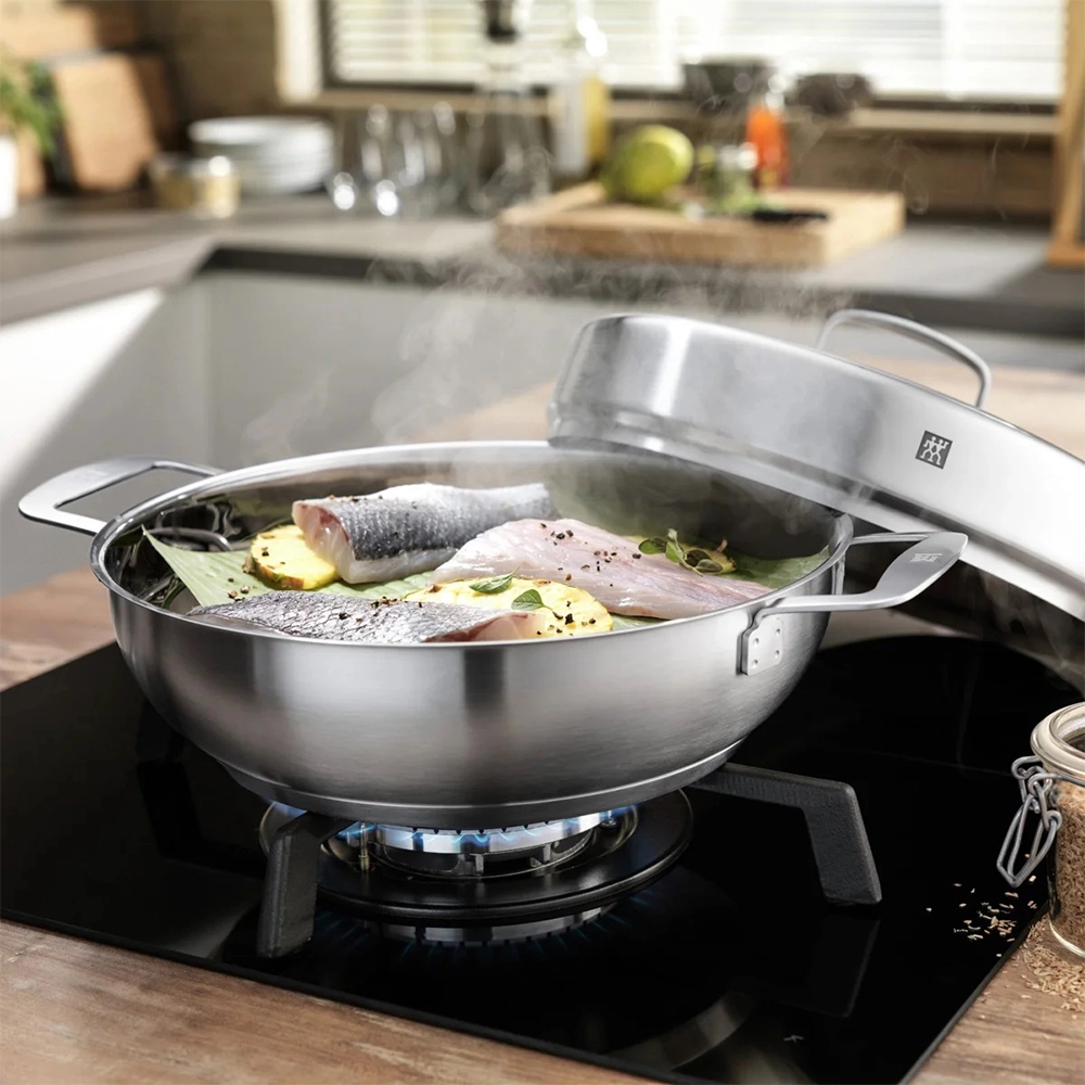 Caçarola Com Tampa e Grelha Para Defumar Zwilling Plus 28 Cm Caçarola Com Tampa e Grelha Para Defumar Zwilling Plus 28 Cm