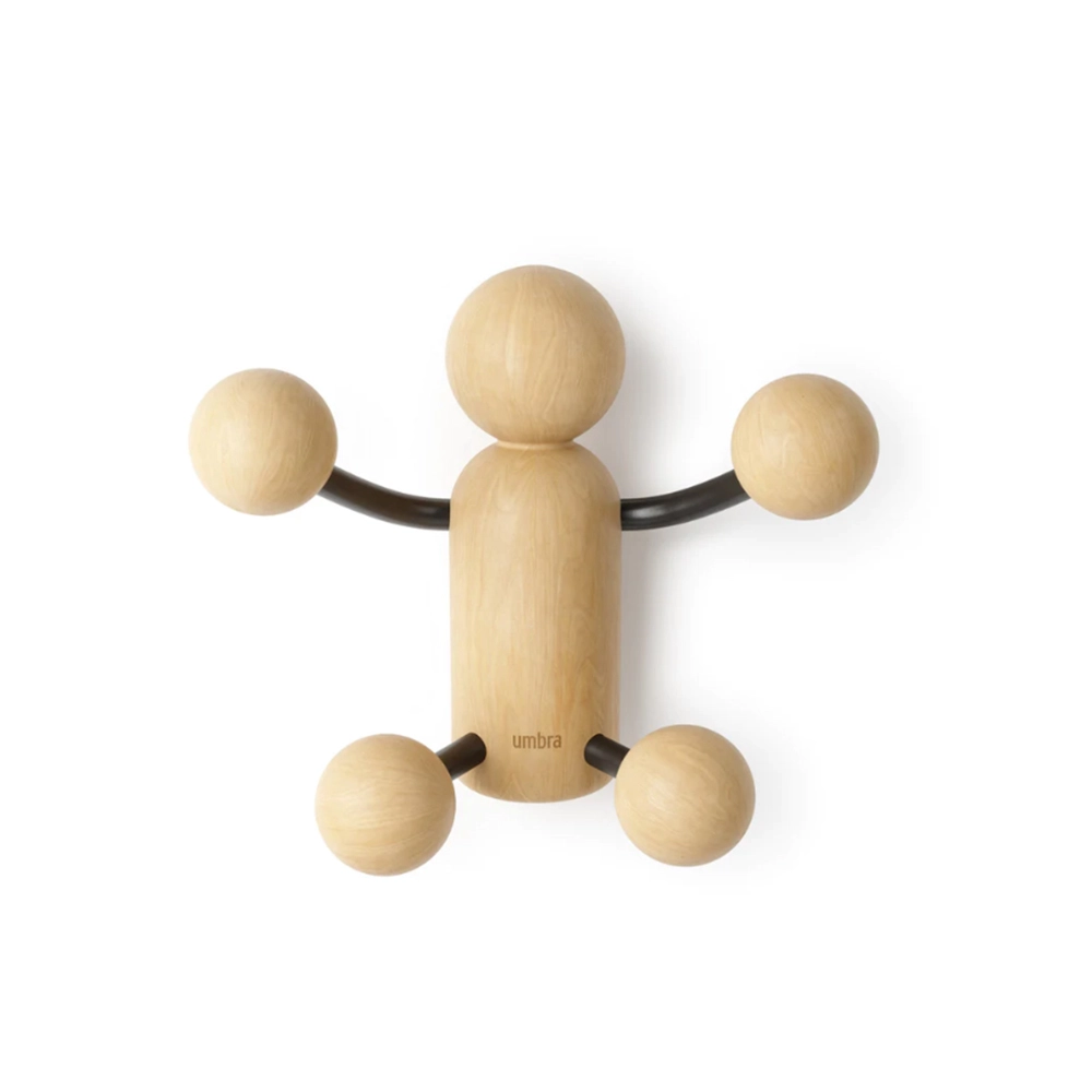 Cabideiro de Parede Umbra Woody 14 X 10 X 17 Cm - Cada Cabideiro de Parede Umbra Woody 14 X 10 X 17 Cm - Cada