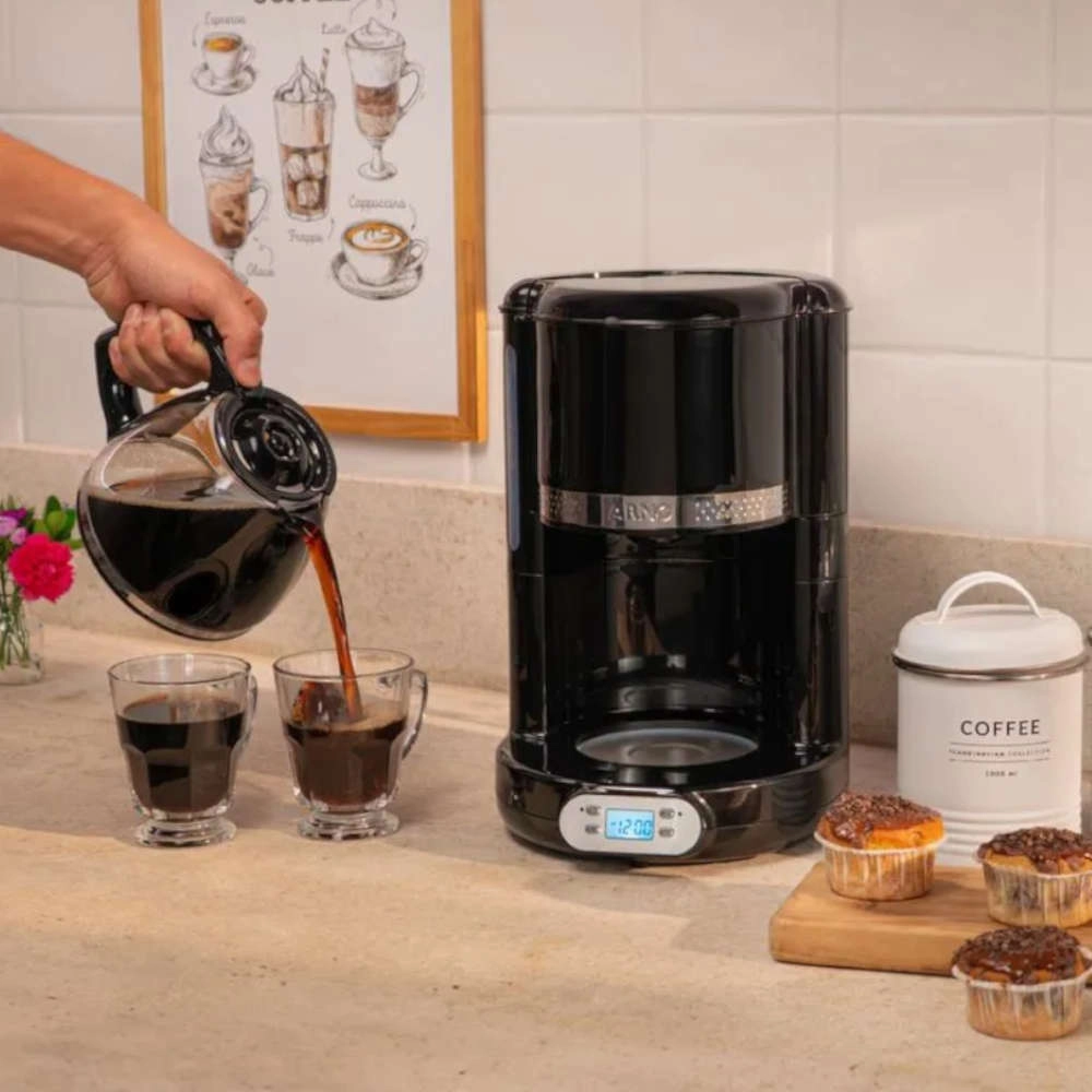 Cafeteira Elétrica Arno Soleil Preta 1,25 Litros Spfc Cafeteira Elétrica Arno Soleil Preta 1,25 Litros Spfc