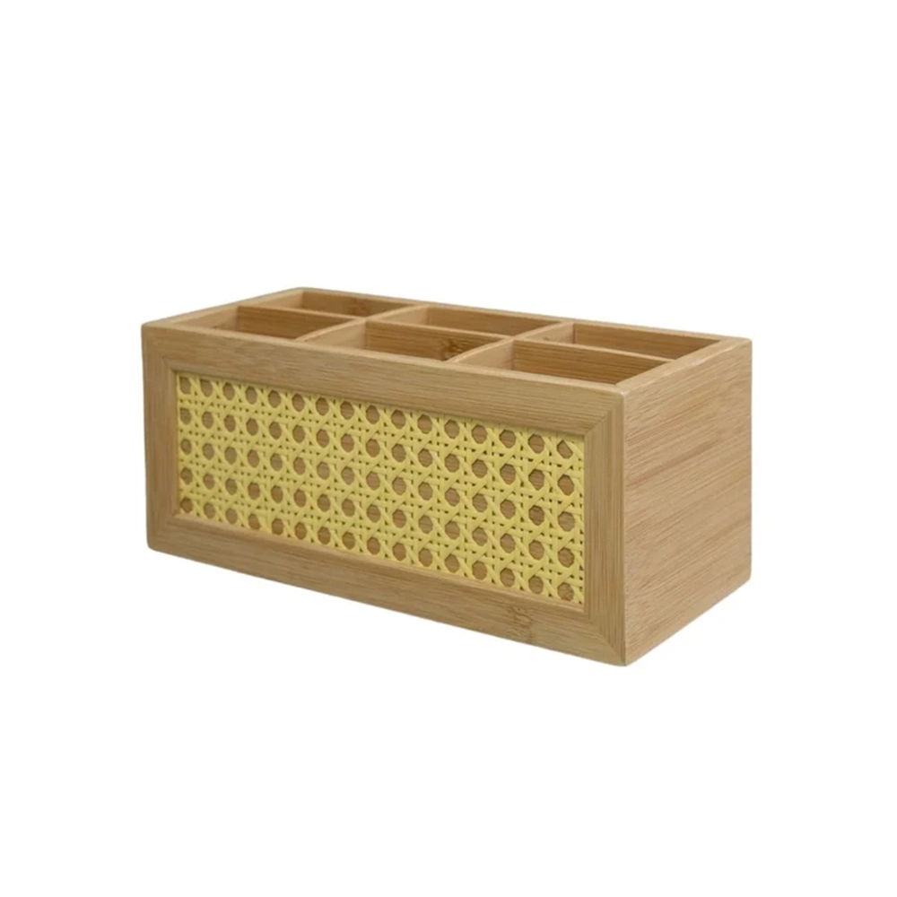 Caixa Organizadora 6 Divisórias Palhinha Oikos Bambu 12 X 10,5 X 25 Cm Caixa Organizadora 6 Divisórias Palhinha Oikos Bambu 12 X 10,5 X 25 Cm