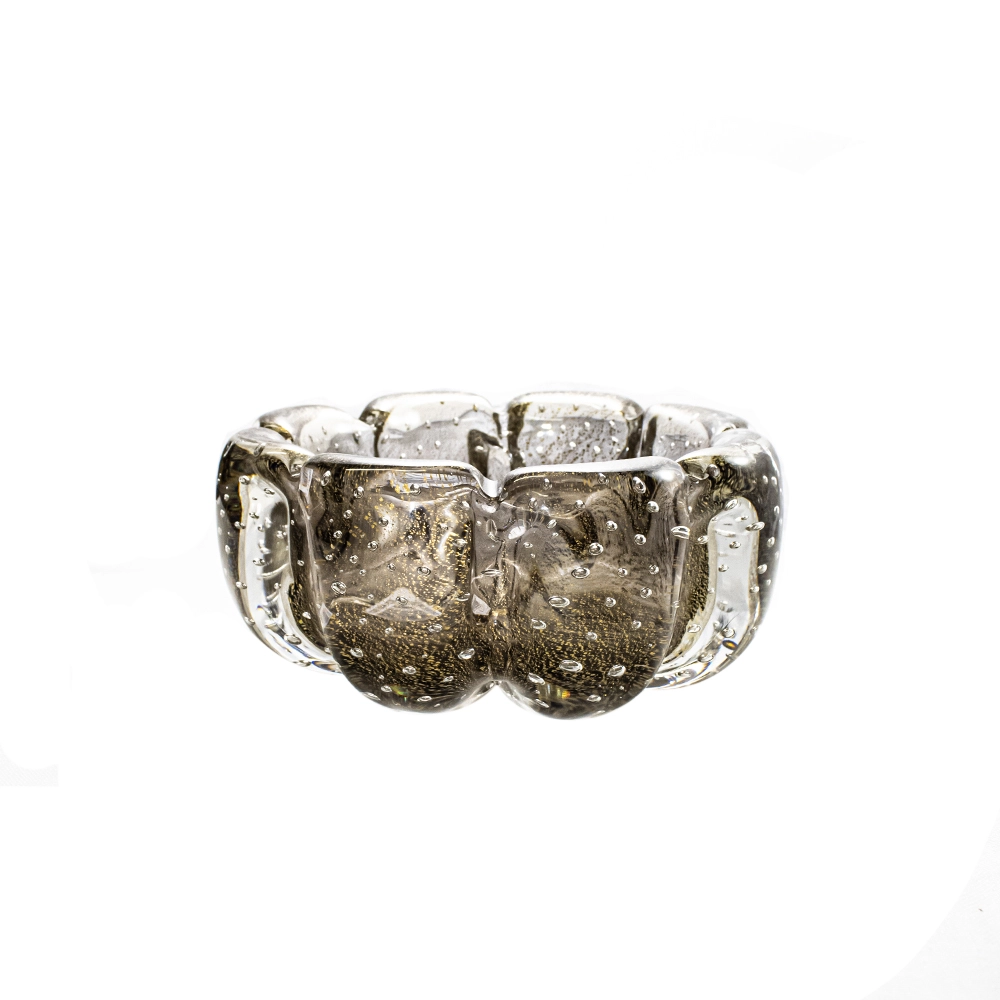 Centro de Mesa Zurique Cristais D´labone Com Ouro 21 X 9 Cm