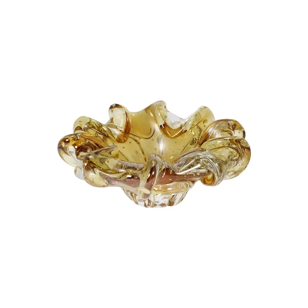 Cinzeiro Cristais D´labone Gandesh Ambar 22 X 8 Cm Cinzeiro Cristais D´labone Gandesh Ambar 22 X 8 Cm