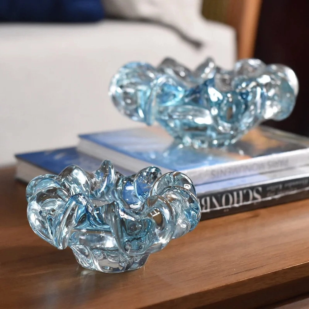 Cinzeiro Cristais D´labone Gandesh Aquamarine 22 X 8 Cm