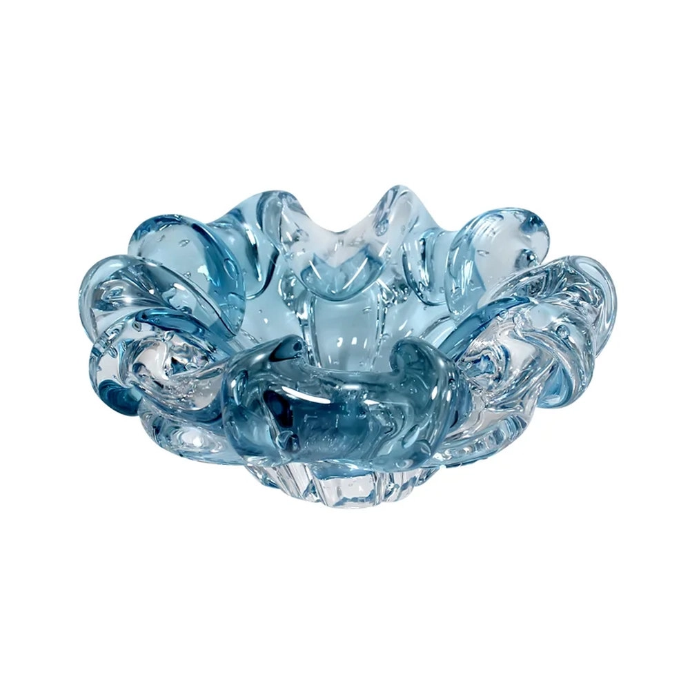 Cinzeiro Cristais D´labone Gandesh Aquamarine 22 X 8 Cm