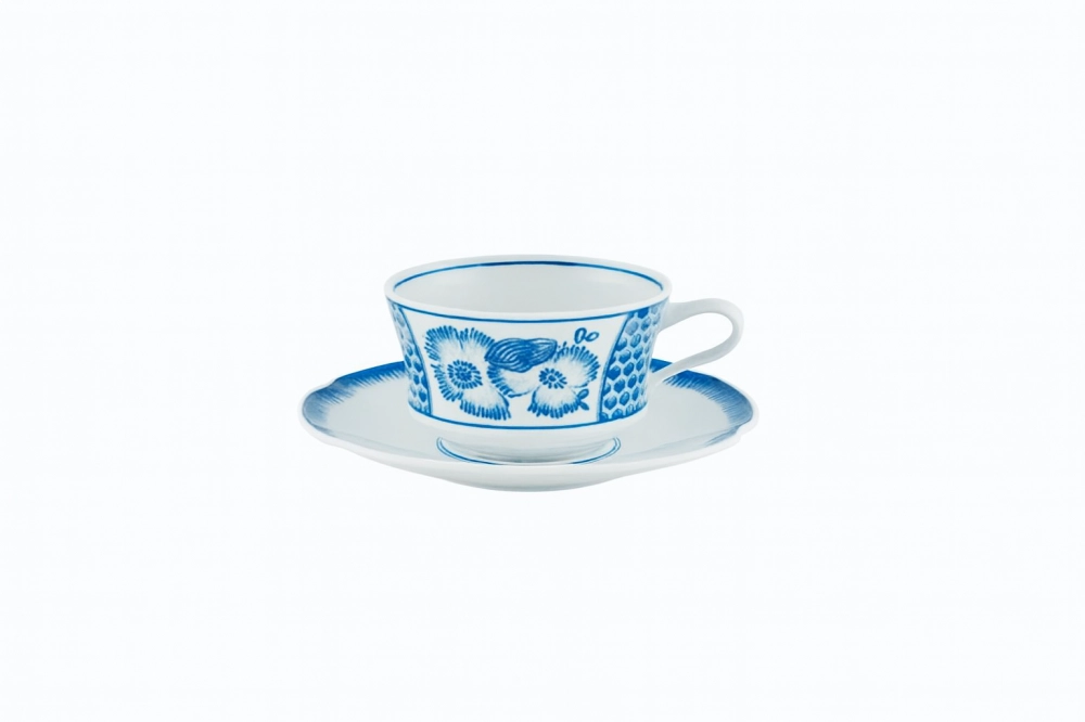 Conjunto C/4 Xicaras Para Cha Coralina Azul Vista Alegre Conjunto C/4 Xicaras Para Cha Coralina Azul Vista Alegre