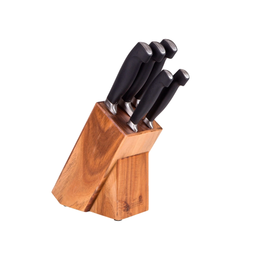 Conjunto de 5 Facas Com Cepo Mundial Elegance