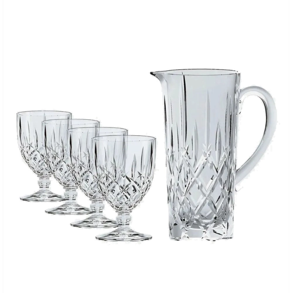 Conjunto de Jarra e Tacas Goblet Nachtmann Noblesse – 5 Pecas Conjunto de Jarra e Tacas Goblet Nachtmann Noblesse – 5 Pecas