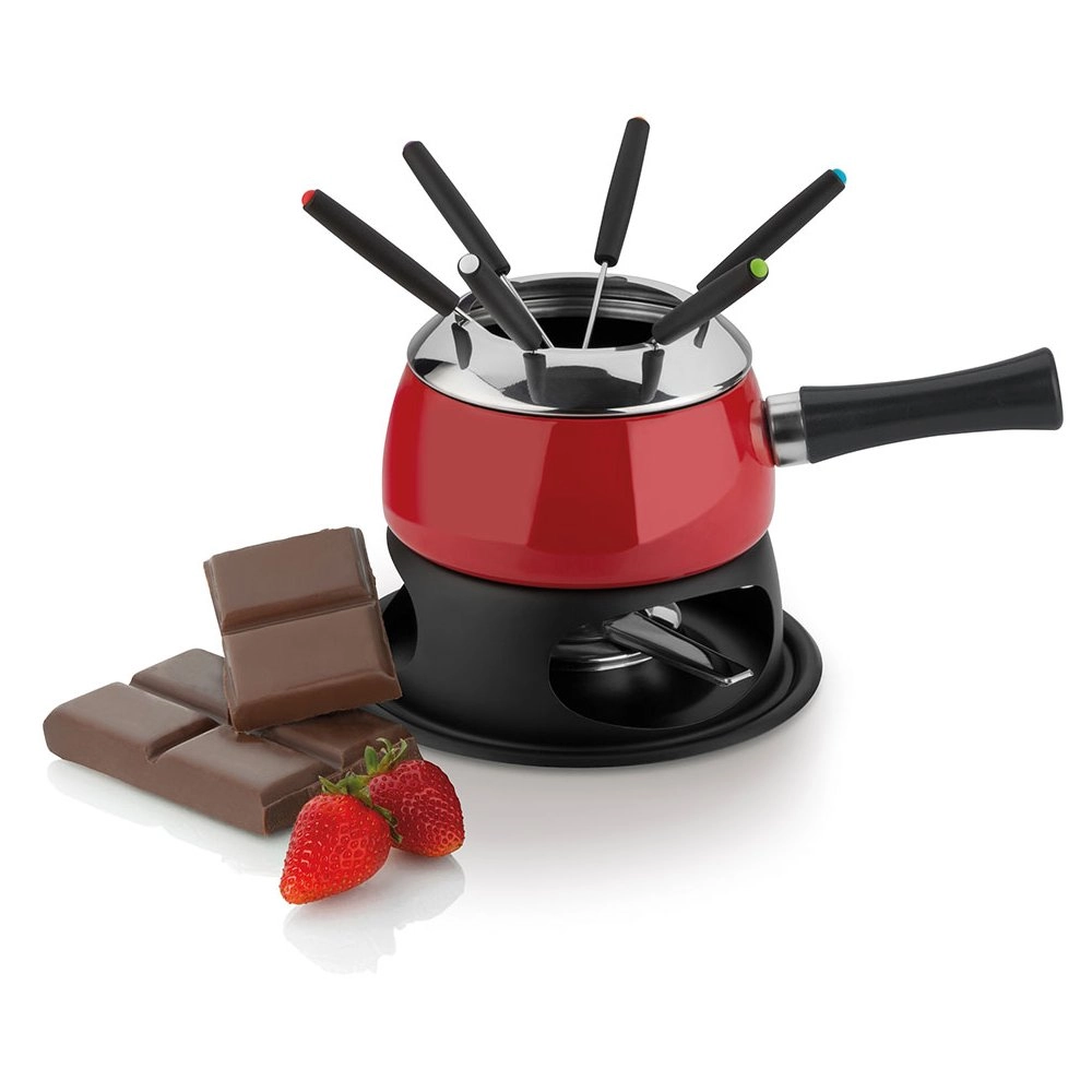 Conjunto Para Fondue Forma Inox Cervinia Vermelho – 12 Pecas Conjunto Para Fondue Forma Inox Cervinia Vermelho – 12 Pecas