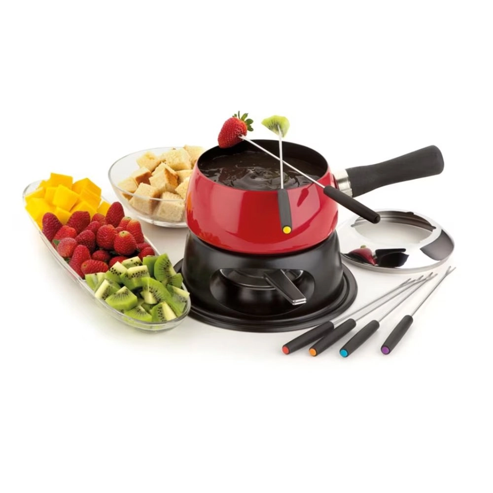 Conjunto Para Fondue Forma Inox Cervinia Vermelho – 12 Pecas Conjunto Para Fondue Forma Inox Cervinia Vermelho – 12 Pecas