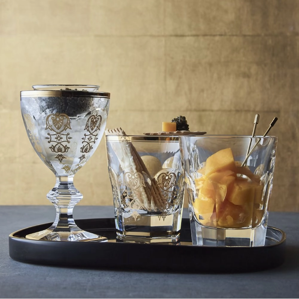 Copo Para Whisky Em Cristal Baccarat Empire Dourado