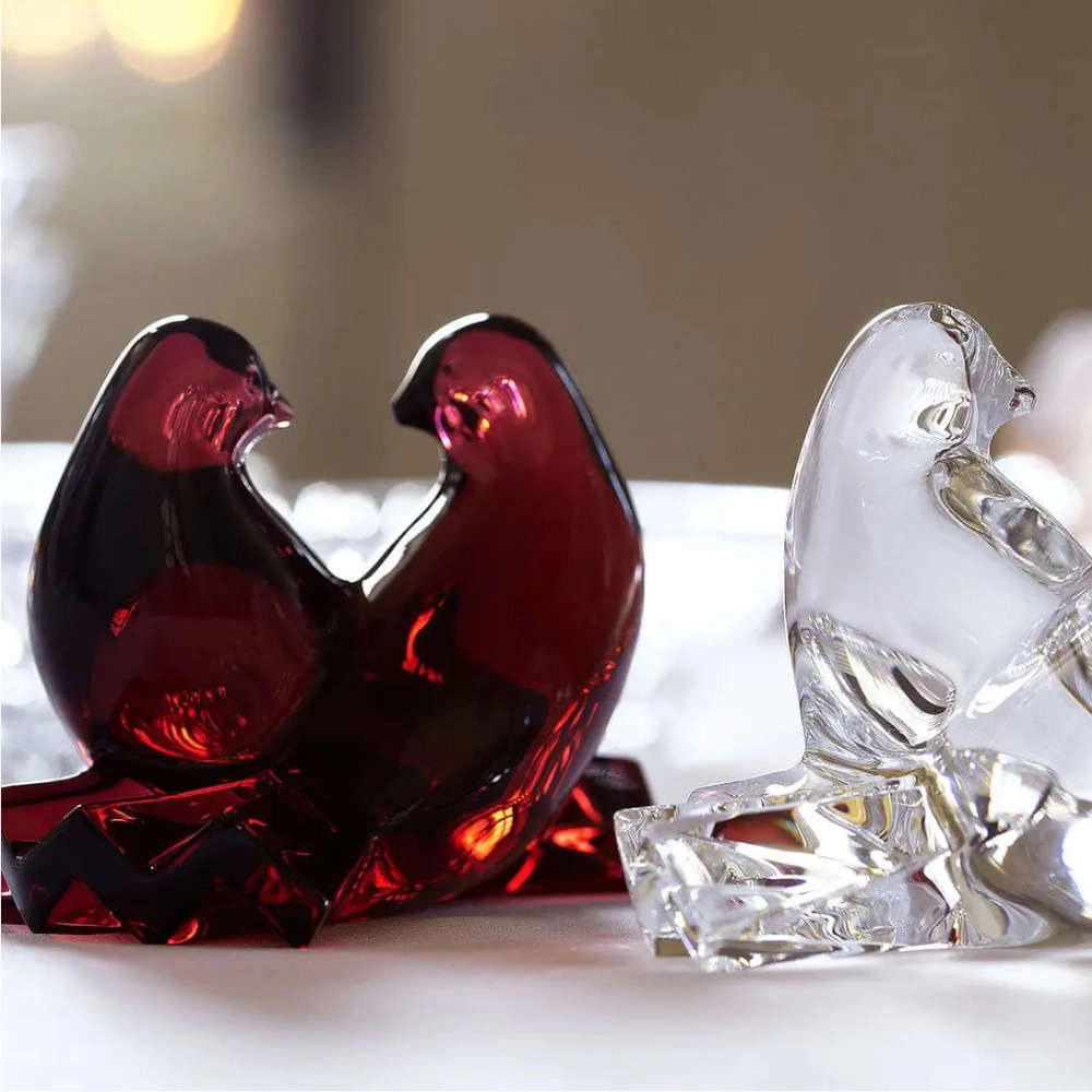 Escultura Baccarat Pombas Saint-valentin Escultura Baccarat Pombas Saint-valentin