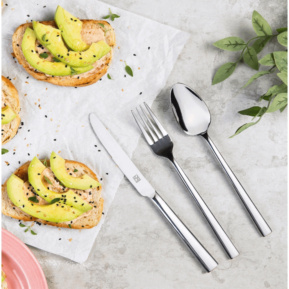 Faqueiro Hercules Mykonos Aço Inox - 101 Peças Faqueiro Hercules Mykonos Aço Inox - 101 Peças