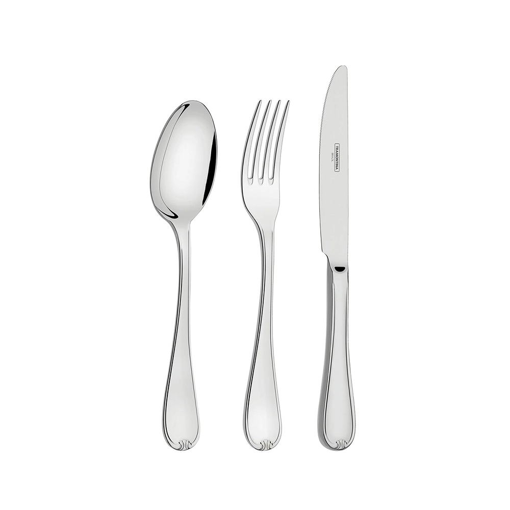 Faqueiro Tramontina Vicenza Aço Inox Com Facas Forjadas - 101 Peças Faqueiro Tramontina Vicenza Aço Inox Com Facas Forjadas - 101 Peças