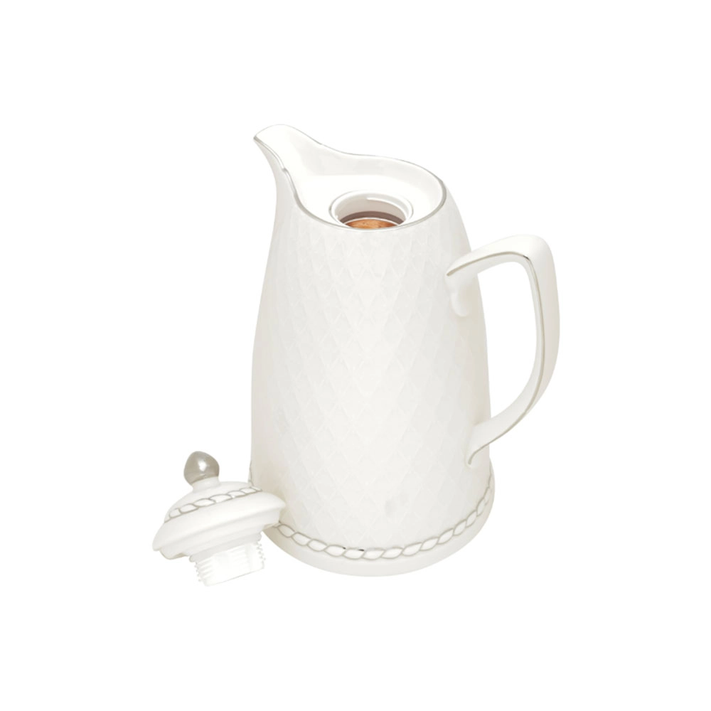 Garrafa Termica Wolff Branco e Prata 900 Ml