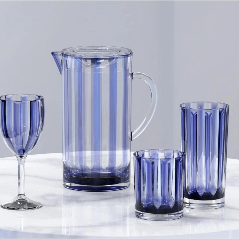 Jarra Stripes de Acrilico Azul Jarra Stripes de Acrilico Azul