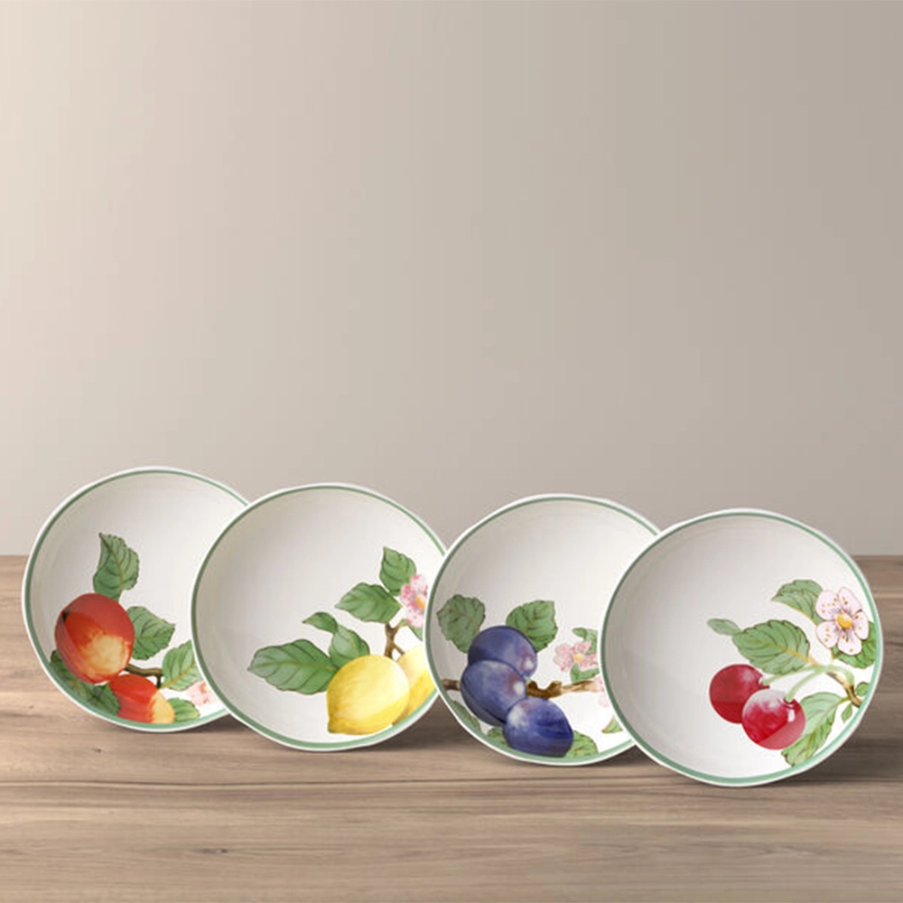Jogo de Bowls Villeroy e Boch French Garden Modern Fruits 1,2 Litros - 4 Peças Jogo de Bowls Villeroy e Boch French Garden Modern Fruits 1,2 Litros - 4 Peças