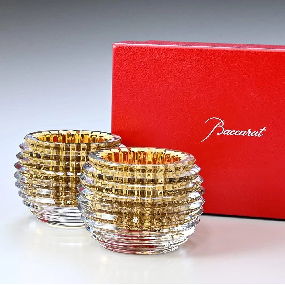 Jogo de Casticais Em Cristal Baccarat Eye Dourado Jogo de Casticais Em Cristal Baccarat Eye Dourado