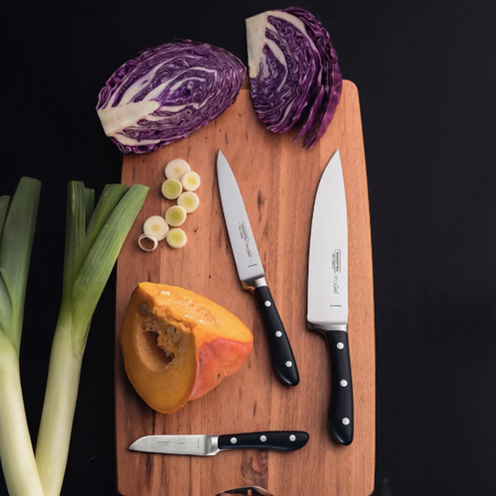 Jogo de Facas Tramontina Prochef Preto - 3 Pecas