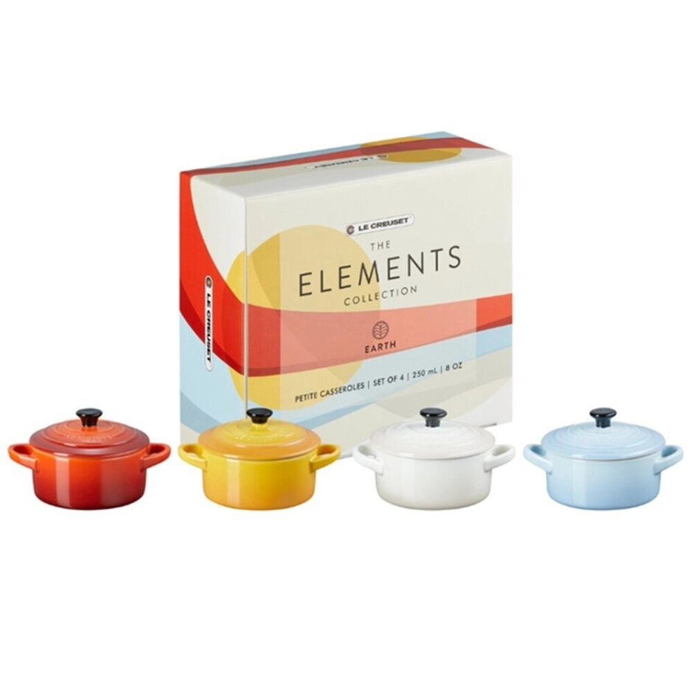 Jogo de Mini Cocottes Le Creuset Elements 10 Cm - 4 Peças Jogo de Mini Cocottes Le Creuset Elements 10 Cm - 4 Peças