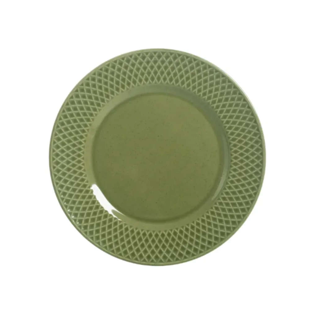 Jogo de Pratos de Sobremesa Verde Esperanca Ceramica Alleanza Jogo de Pratos de Sobremesa Verde Esperanca Ceramica Alleanza