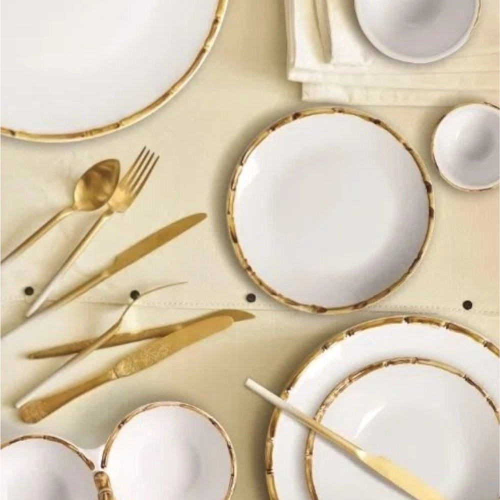 Jogo de Pratos Para Sobremesa  Bambu Scalla- 6 Pecas