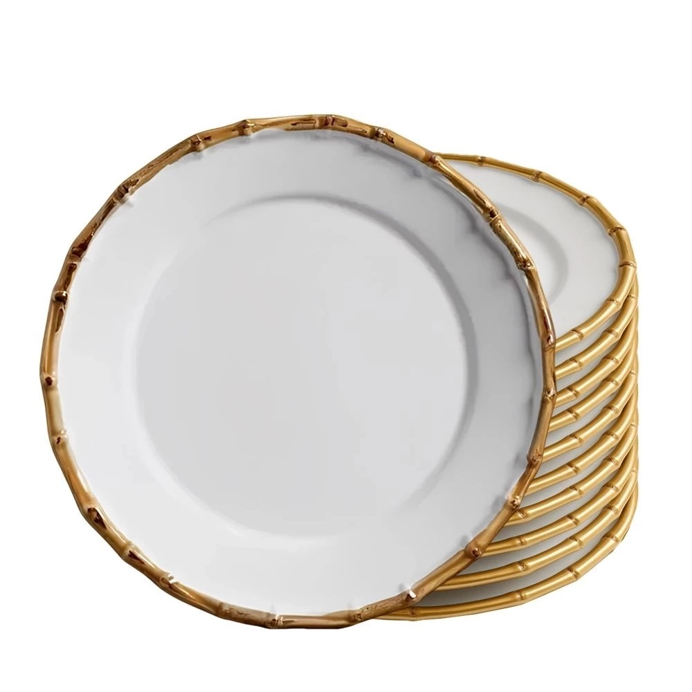 Jogo de Pratos Para Sobremesa  Bambu Scalla- 6 Pecas