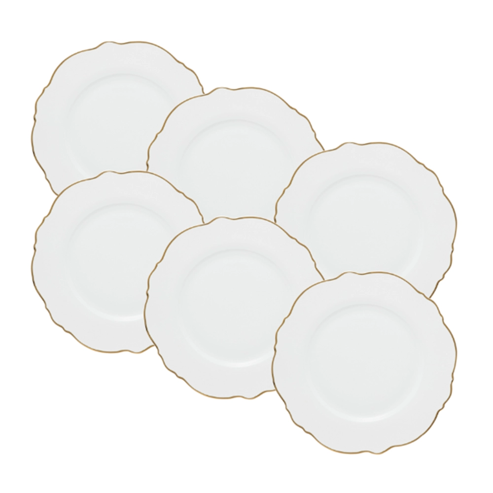 Jogo de Pratos Para Sobremesa Wolff Maldivas 21 Cm - 6 Peças Jogo de Pratos Para Sobremesa Wolff Maldivas 21 Cm - 6 Peças