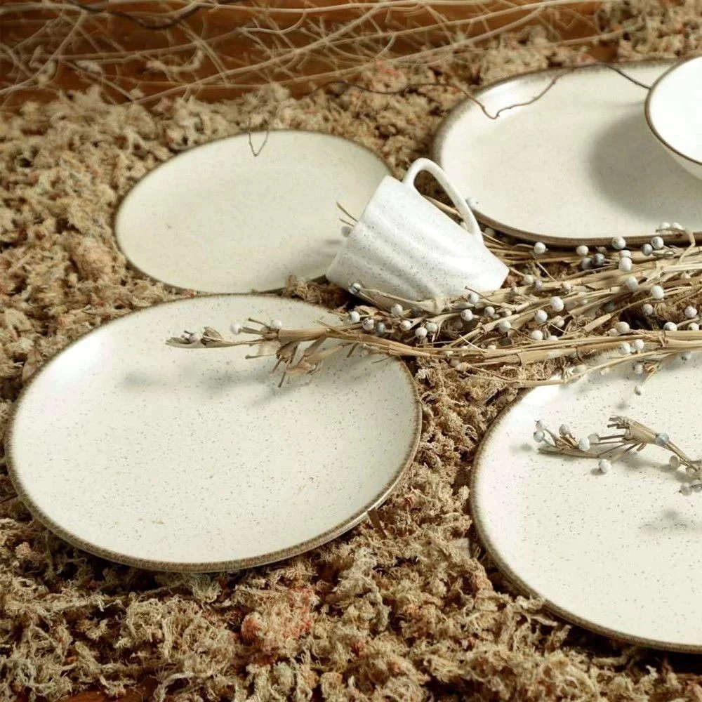 Jogo de Pratos Rasos Coup Vanilla Ceramica Alleanza Jogo de Pratos Rasos Coup Vanilla Ceramica Alleanza