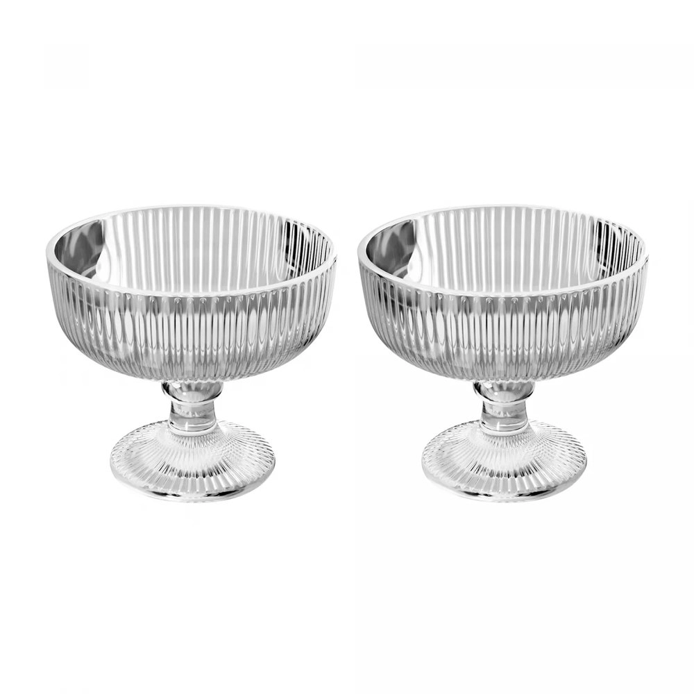 Jogo de Taças Para Sobremesa Wolff Lines 320 Ml - 2 Peças Jogo de Taças Para Sobremesa Wolff Lines 320 Ml - 2 Peças