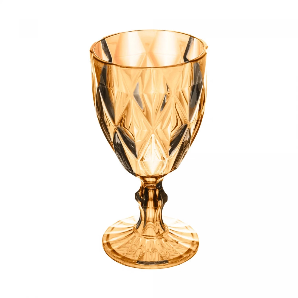 Jogo de Tacas Para Agua Lyor Diamond Metalizada Ambar 325 Ml - 6 Pecas Jogo de Tacas Para Agua Lyor Diamond Metalizada Ambar 325 Ml - 6 Pecas