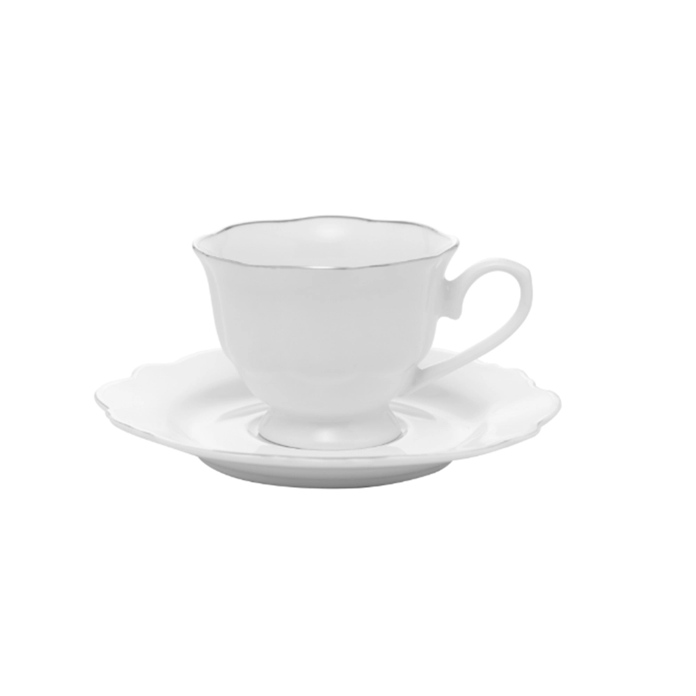 Jogo de Xícaras Para Café Com Pires Wolff Maldivas 80 Ml - 6 Peças