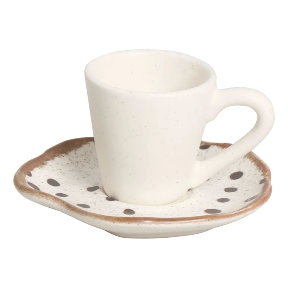 Jogo de Xícaras Para Café Com Pires Scalla Strip - 6 Peças