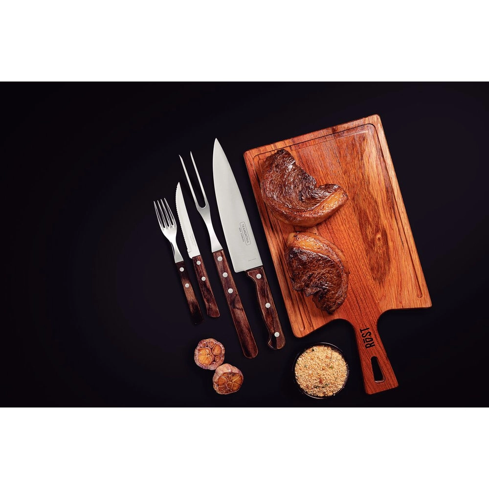 Kit Churrasco Tramontina Churrasco Cabo Madeira - 14 Pecas Kit Churrasco Tramontina Churrasco Cabo Madeira - 14 Pecas