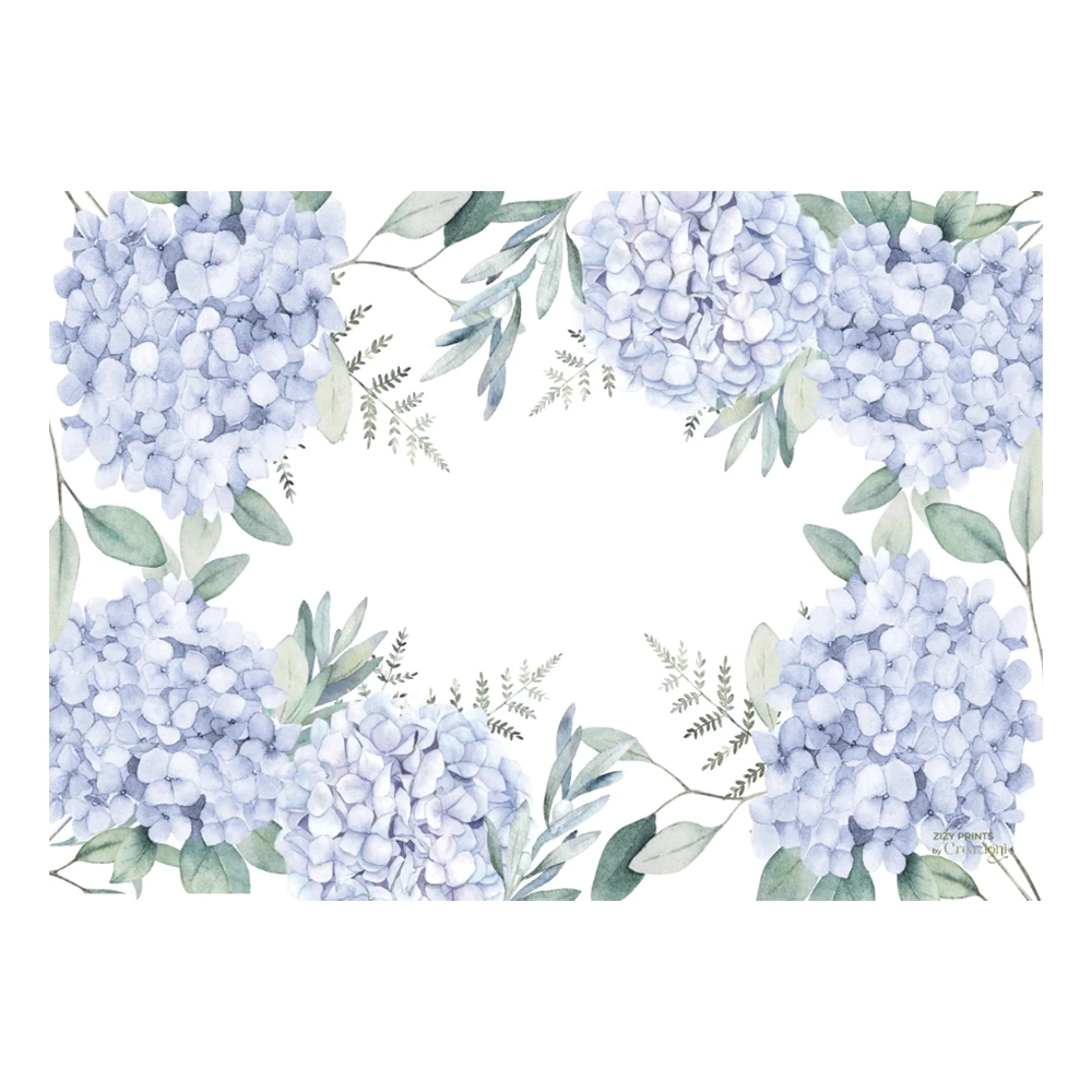 Jogo C/ 12 Lugares Americanos Graziella Azul - Zizy Prints Jogo C/ 12 Lugares Americanos Graziella Azul - Zizy Prints