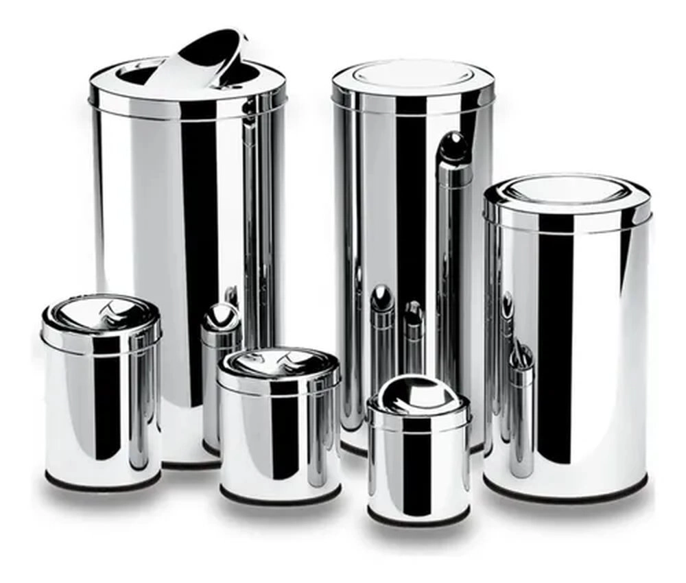 Lixeira Com Tampa Basculante Brinox Decorline 47 Litros Lixeira Com Tampa Basculante Brinox Decorline 47 Litros