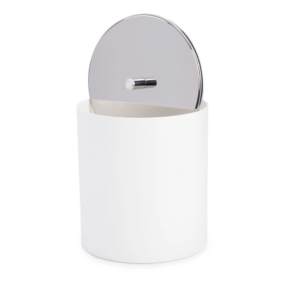 Lixeira Pp Com Tampa Brinox Decorline Branca 5,4 Litros