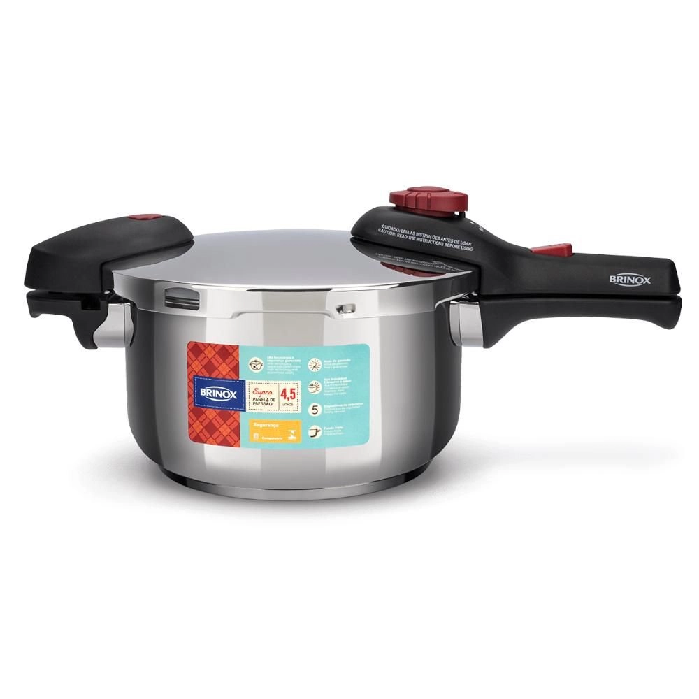 Panela de Pressao Brinox Supra 4,5 Litros Panela de Pressao Brinox Supra 4,5 Litros