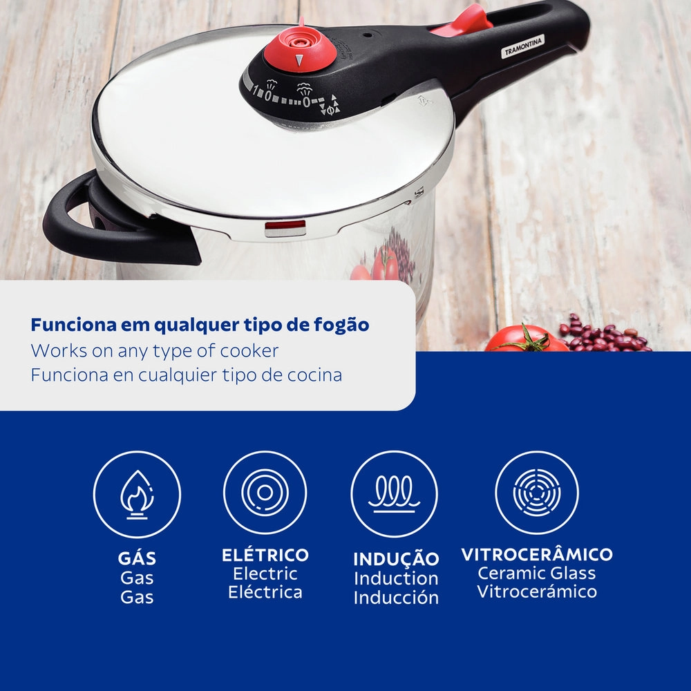 Panela de Pressao Tramontina Solar 6 Litros Panela de Pressao Tramontina Solar 6 Litros