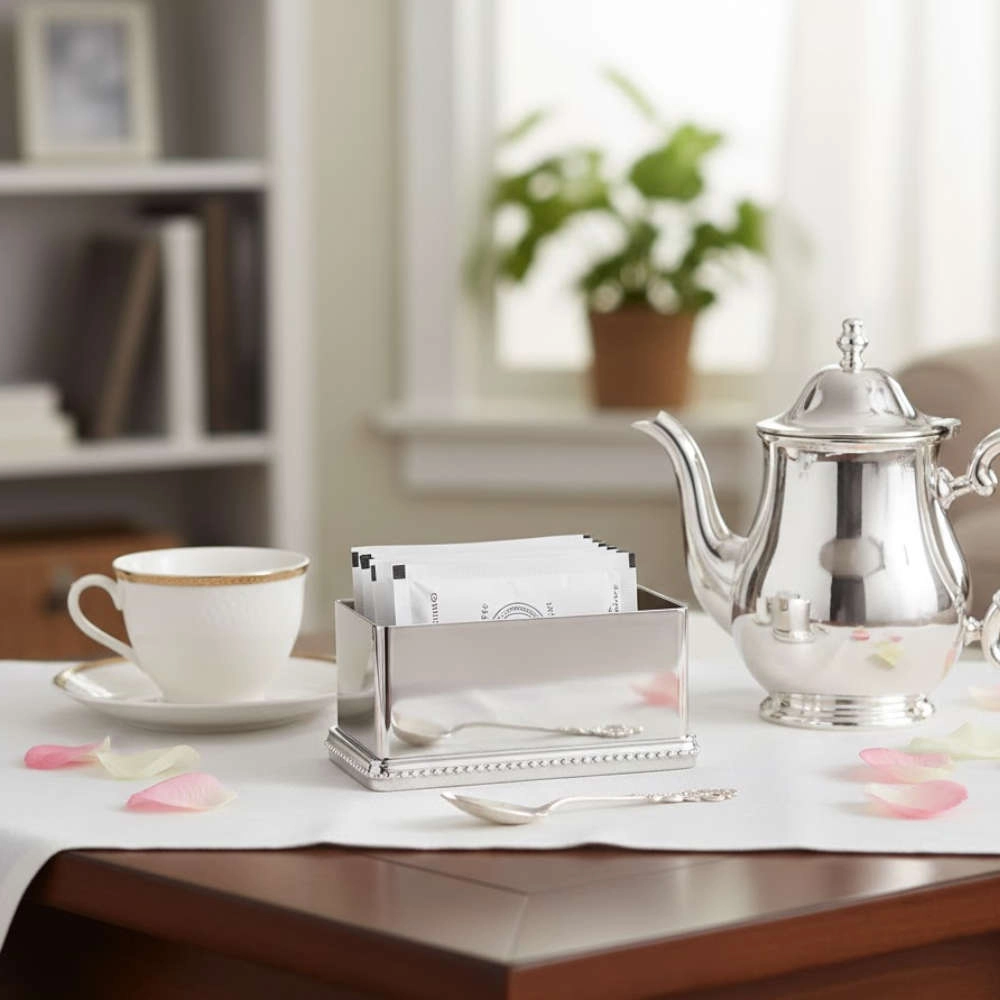 Porta Adocante Retangular Silverlux Perola