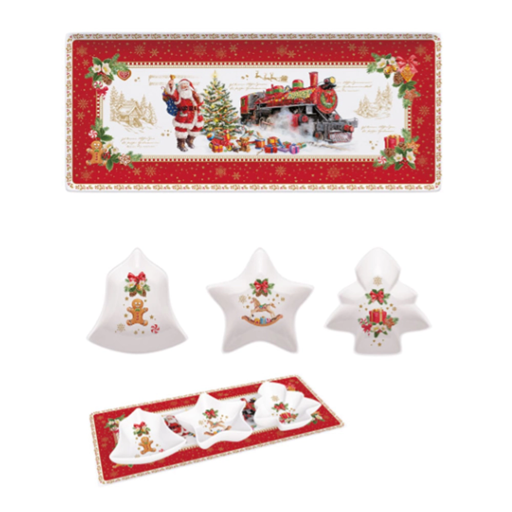Porta Aperitivo Com 3 Bowls Easy Life Christmas Memories 36 X 16 Cm Porta Aperitivo Com 3 Bowls Easy Life Christmas Memories 36 X 16 Cm