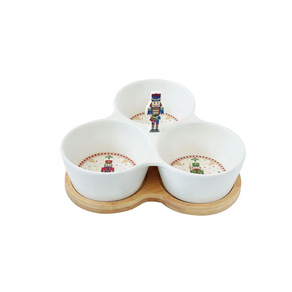 Porta Aperitivo Com 3 Bowls Easy Life Nutcrackers 20,5 X 17 Cm Porta Aperitivo Com 3 Bowls Easy Life Nutcrackers 20,5 X 17 Cm