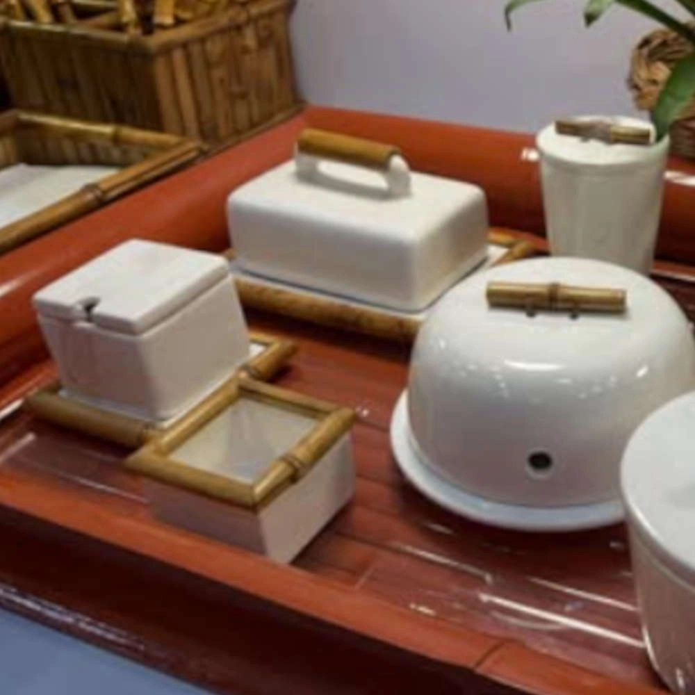 Porta Cha Quadrado Sonia Pierry Branco