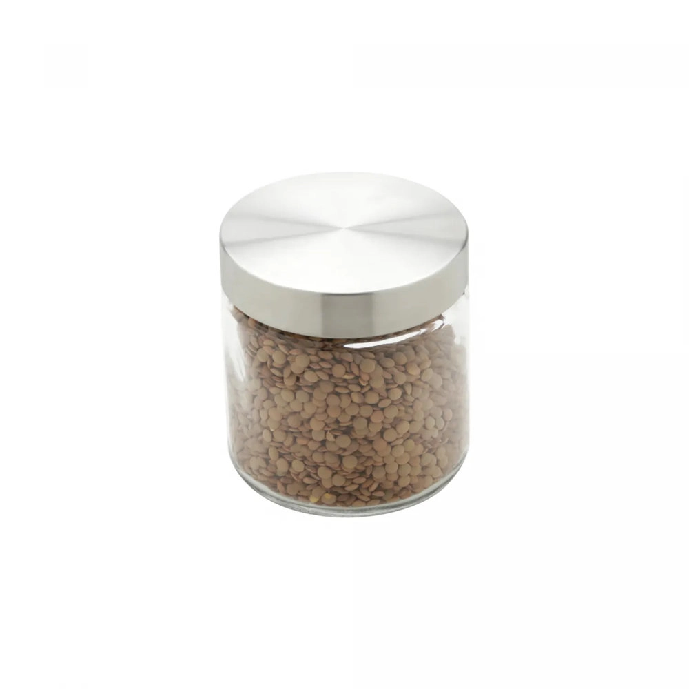 Porta Mantimento de Vidro Com Tampa de Aco Redondo 880ml - Wolff