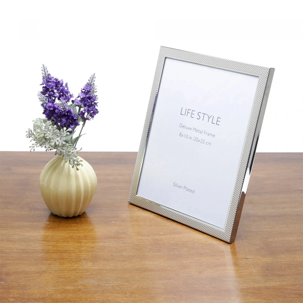 Porta-retrato de Aco Chess Prata 15cm X 20cm - Wolff Porta-retrato de Aco Chess Prata 15cm X 20cm - Wolff